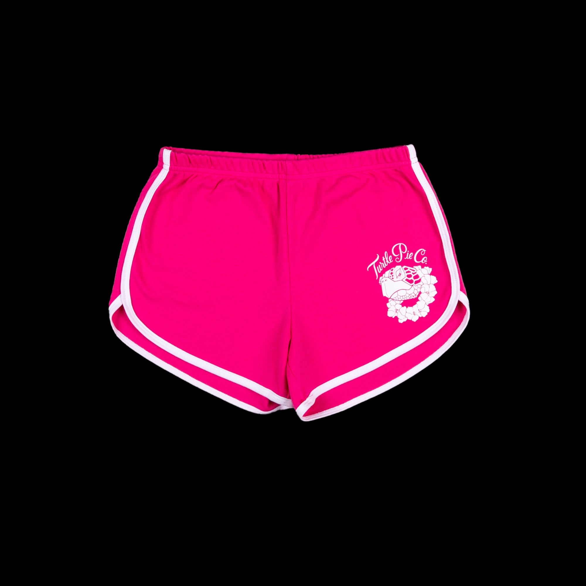 Pink Short Shorts with White Logo